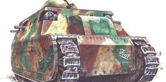 意大利移动堡垒，看似厚重浑身武器，实则脆皮的菲亚特2000重坦克